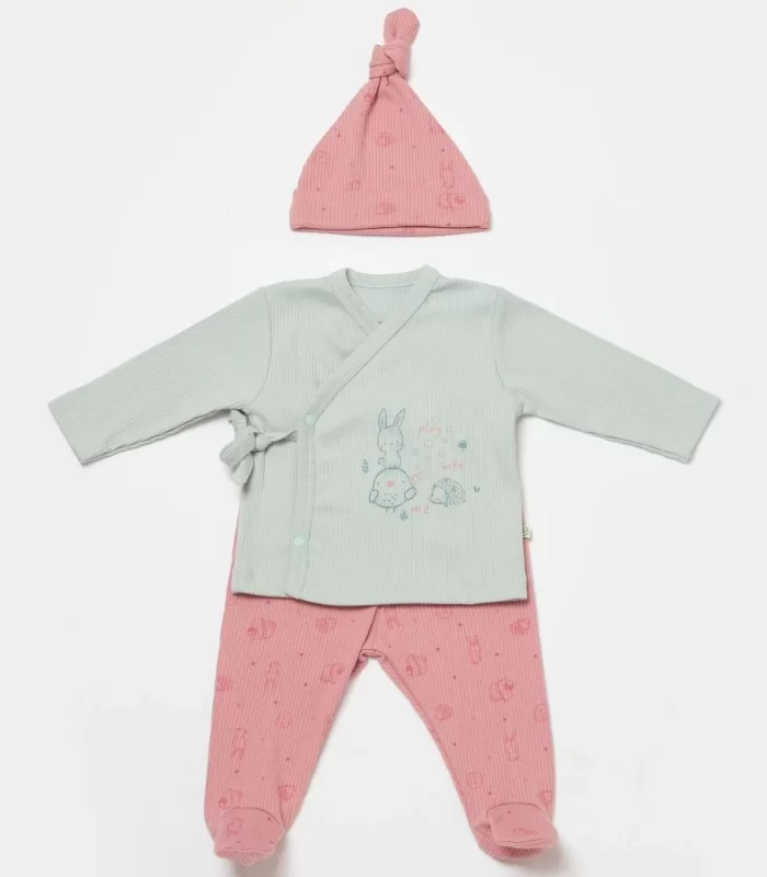 Bibaby Biorganic Modal Play With Me 3Lü Zıbın Set 58035 Mint