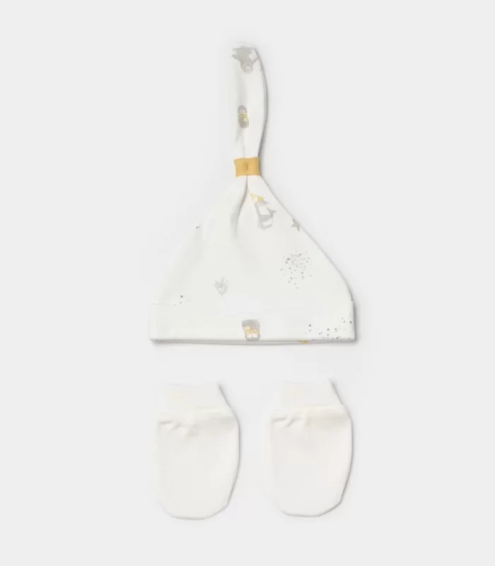 Bibaby Biorganic Penguin Club 5 Parça Hastane Çıkış Seti 62351 Ekru Gri
