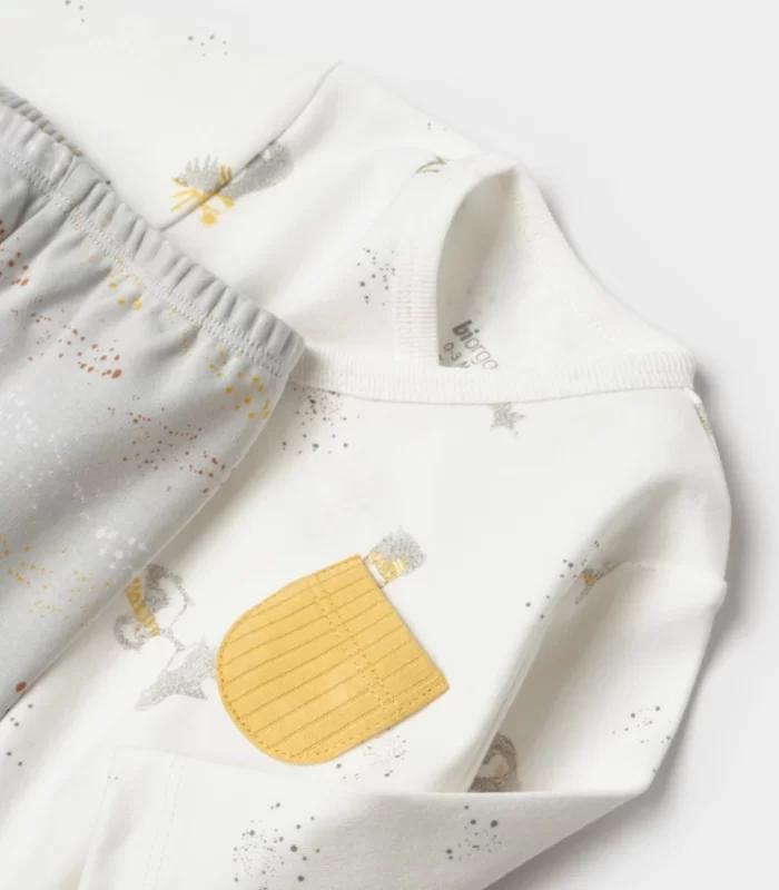 Bibaby Biorganic Penguin Club 5 Parça Hastane Çıkış Seti 62351 Ekru Gri