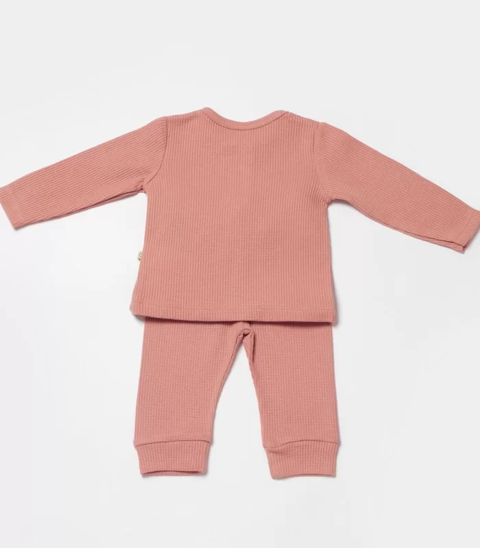 Bibaby Biorganic Waffle Smile 2Li Takım 59785 Red-Brown