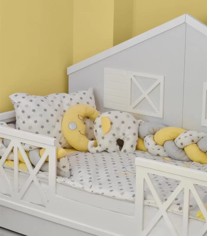 Bibaby Elephant Saç Örgü Montessori Uyku Seti 69113 Sarı