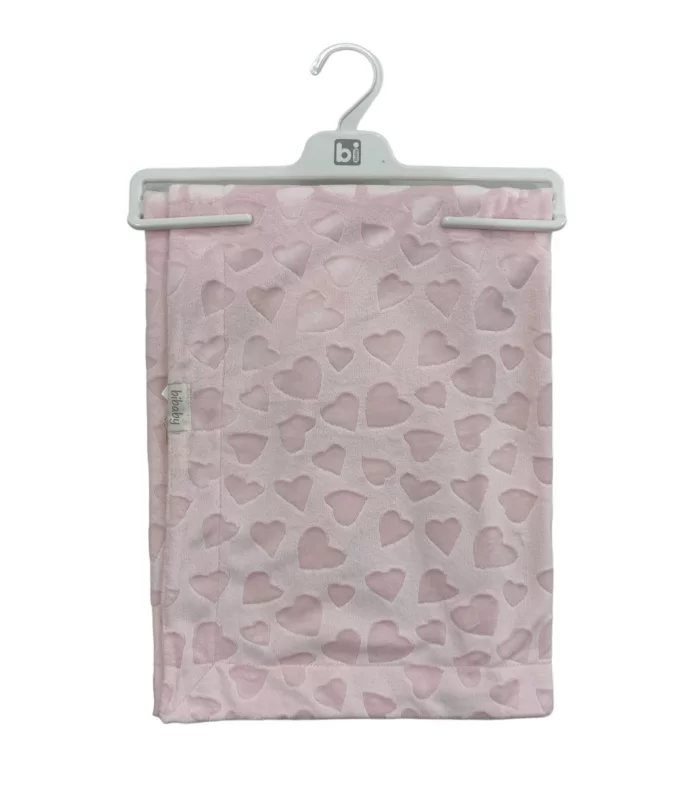 Bibaby Jacquard Heart 82x90 Battaniye 64727 Pink