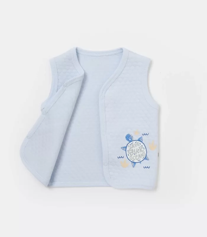 Bibaby Oceans Kapitone Yelek 61478 Mavi