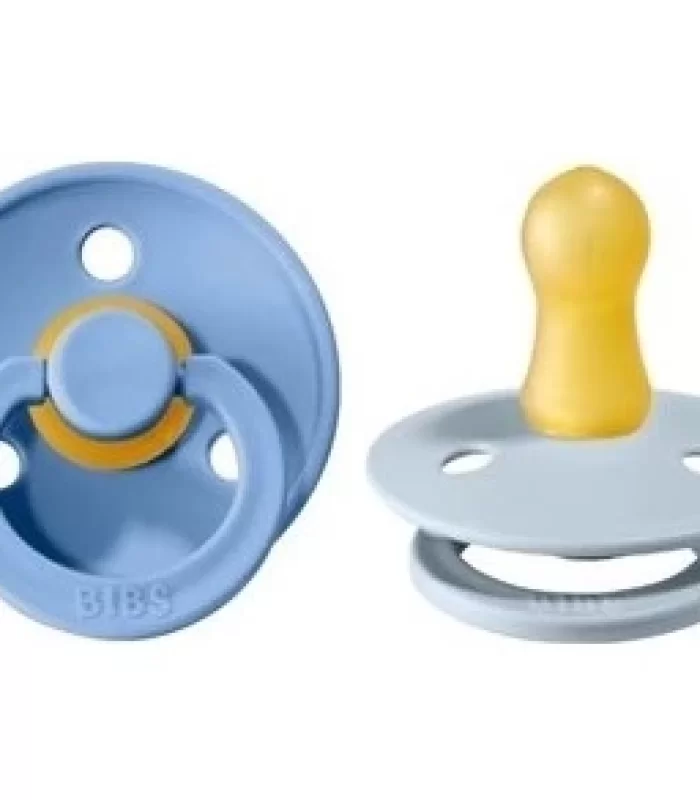 Bibs Colour Kauçuk Emzik 2li 0-6 Ay Sky Blue / Baby Blue