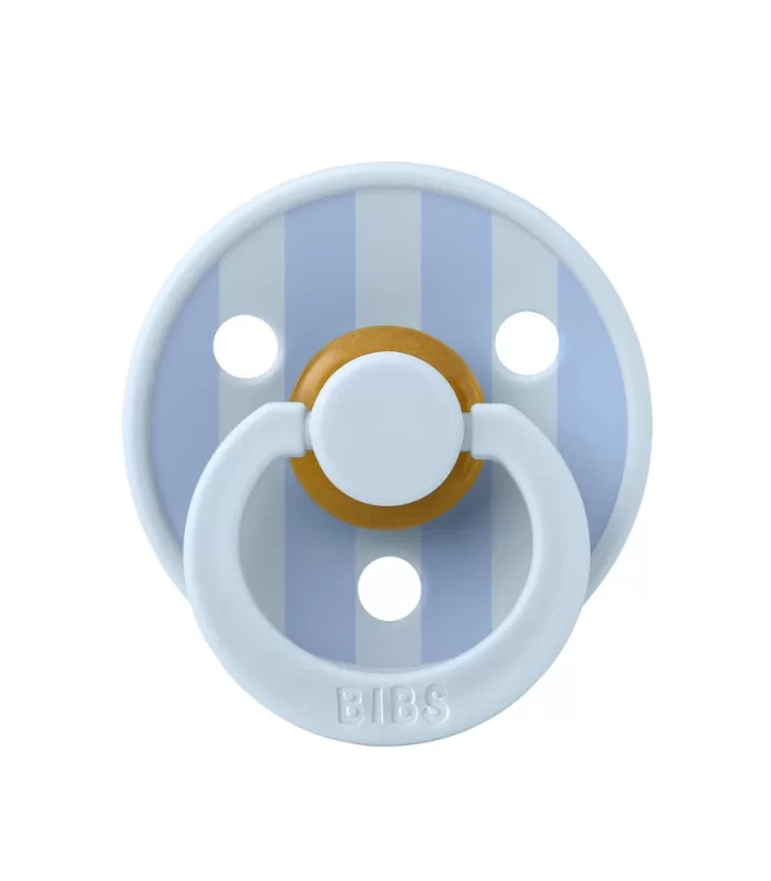 Bibs Studio Colour Block Kauçuk Emzik 0-6 Ay Baby Blue / Dusty Blue