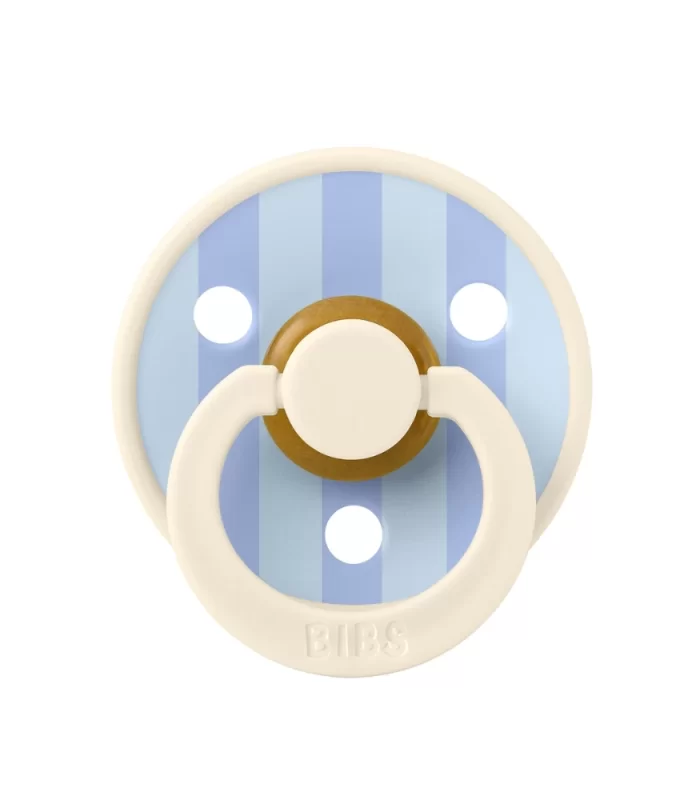 Bibs Studio Colour Block Kauçuk Emzik 0-6 Ay İvory / Dusty Blue