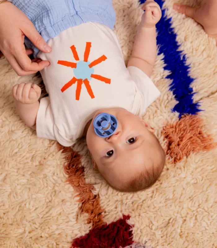 Bibs Studio Colour Block Kauçuk Emzik 6-12 Ay Sky Blue