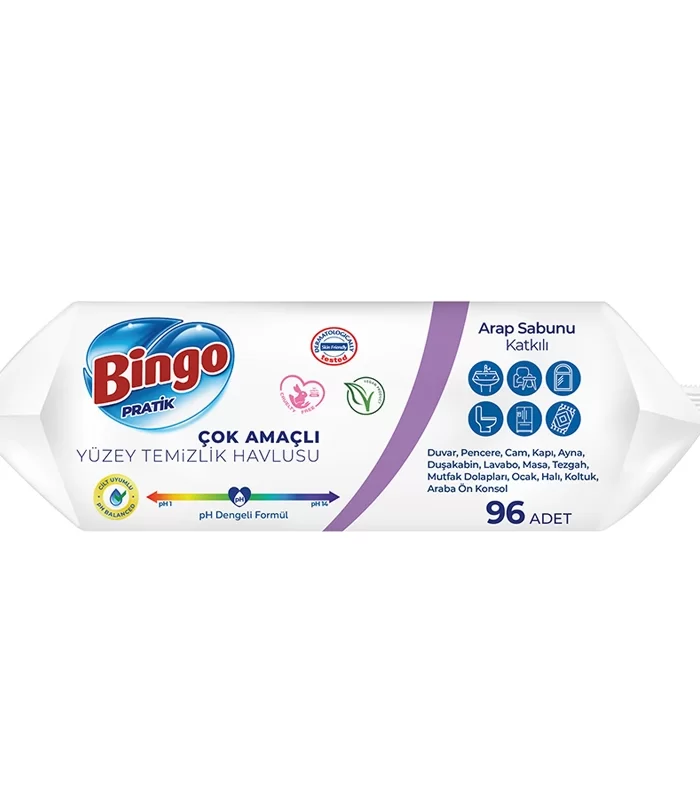 Bingo Yüzey Temizlik Havlusu 96 Adet Arap Sabunlu