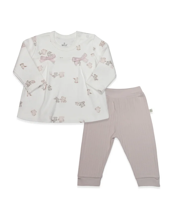 Bistyle 2li Takım Love You Family 14122 Pudra