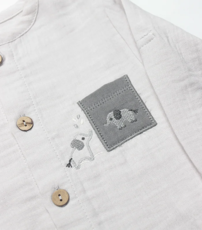 Bistyle 2li Takım Müslin Star Elephant 14143 Gri