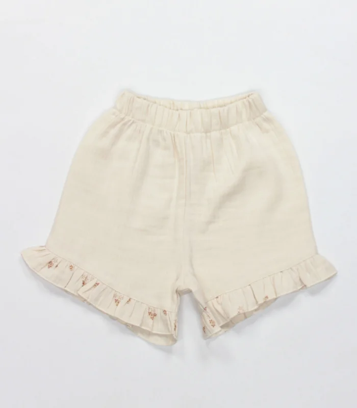 Bistyle 2li Takım Şortlu Müslin Daisy Flowers 14131 Somon