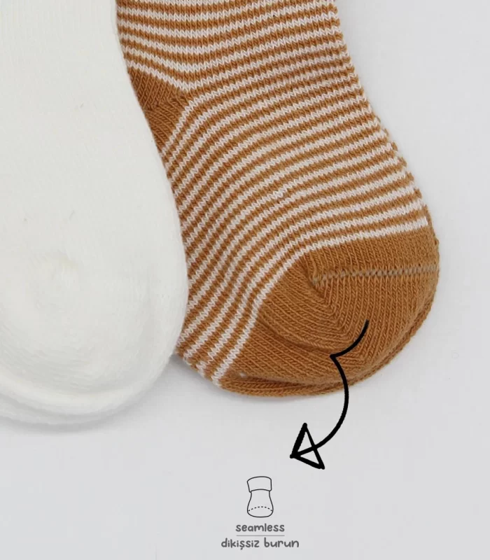 Bistyle 3lü Penye Soket Çorap Bs10110 Hardal