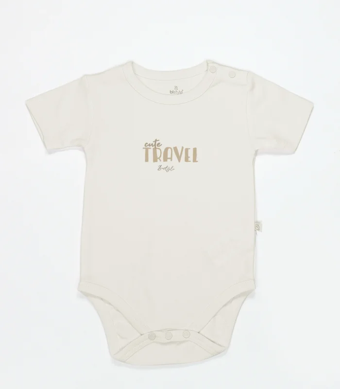 Bistyle 3lü Body Yarım Kol Travel Clasic Kutulu 17162 Ekru