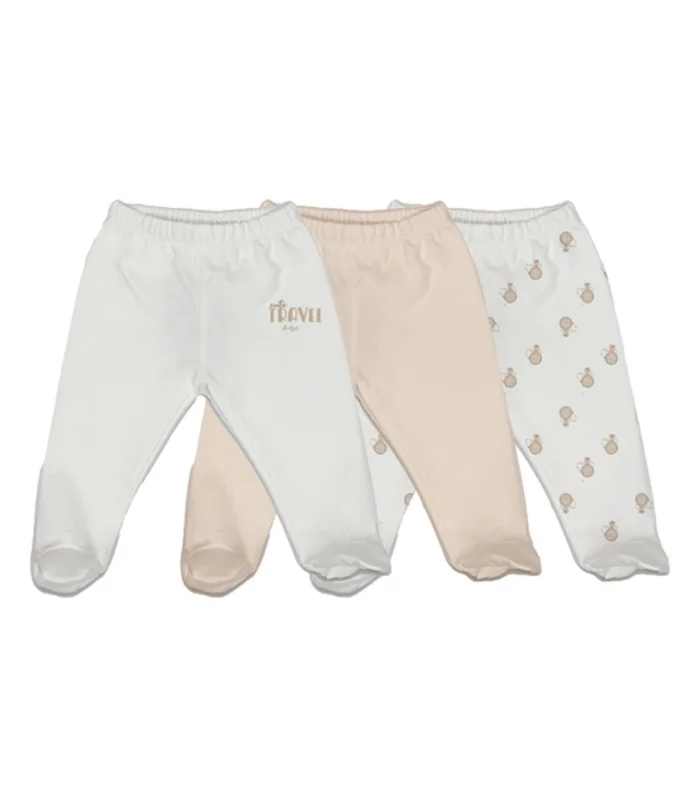 Bistyle 3lü Patikli Alt Travel Clasic Kutulu 16165 Ekru