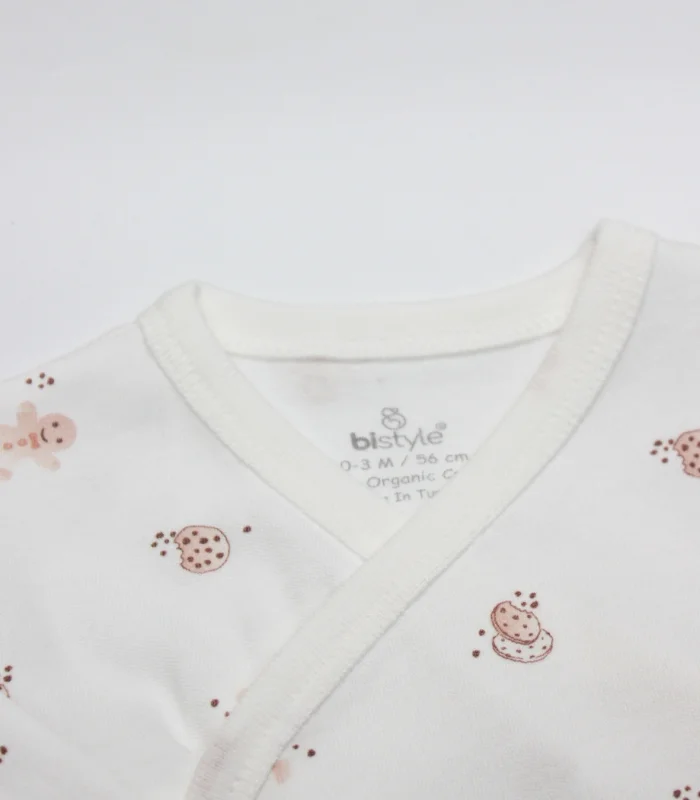 Bistyle 3lü Zıbın Takım Cookies Make Happy 13117 Ekru