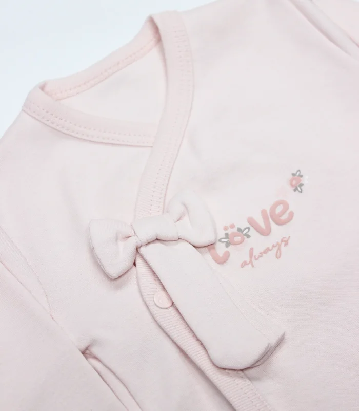 Bistyle 3lü Zıbın Takım Grow İn Love 13102 Pembe Ekru