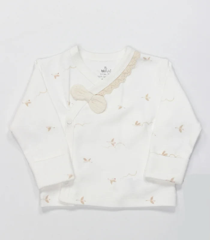 Bistyle 3lü Zıbın Takım Love You Smile 13123 Ekru