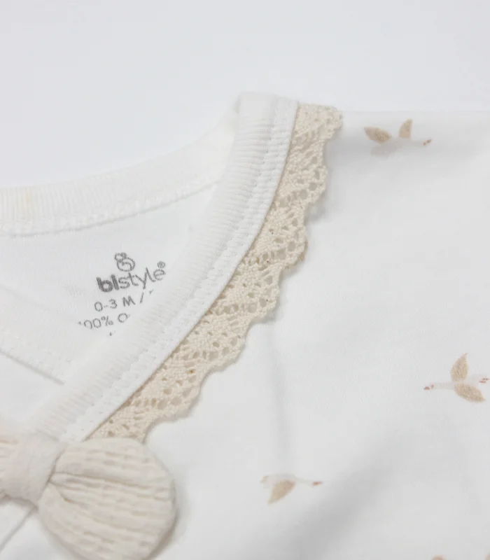 Bistyle 3lü Zıbın Takım Love You Smile 13123 Ekru