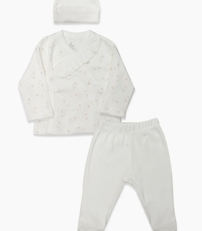 Bistyle 3lü Zıbın Takım Morning Sun 13131 Ekru