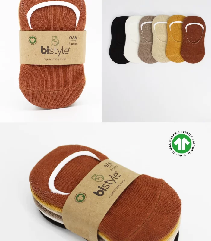 Bistyle 6lı Silikonlu Babet Soket Çorap BS6200 Toprak