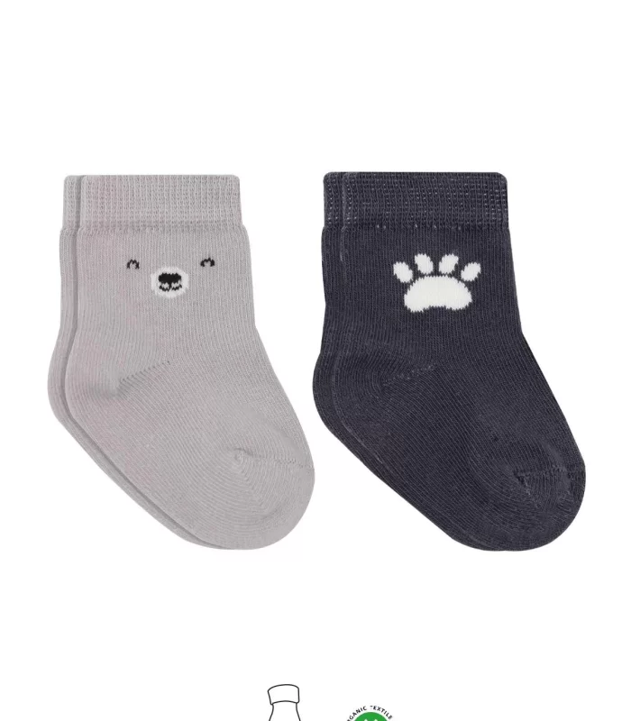 Bistyle Bear Penye Soket Çorap 2Li BS10116 Gri