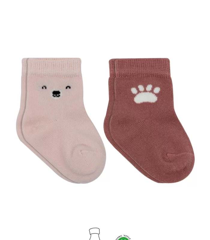 Bistyle Bear Penye Soket Çorap 2Li BS10116 Pembe