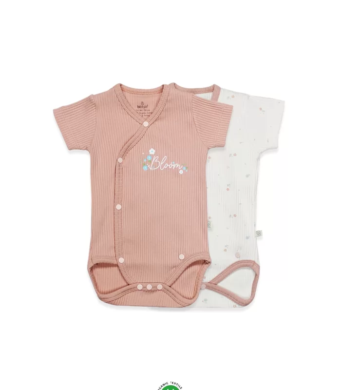 Bistyle Bloom Rose 2li Yarım Kol Badi 17119 Ekru Gül Kurusu