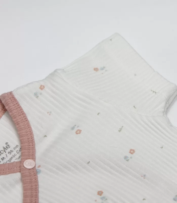 Bistyle Bloom Rose 2li Yarım Kol Badi 17119 Ekru Gül Kurusu