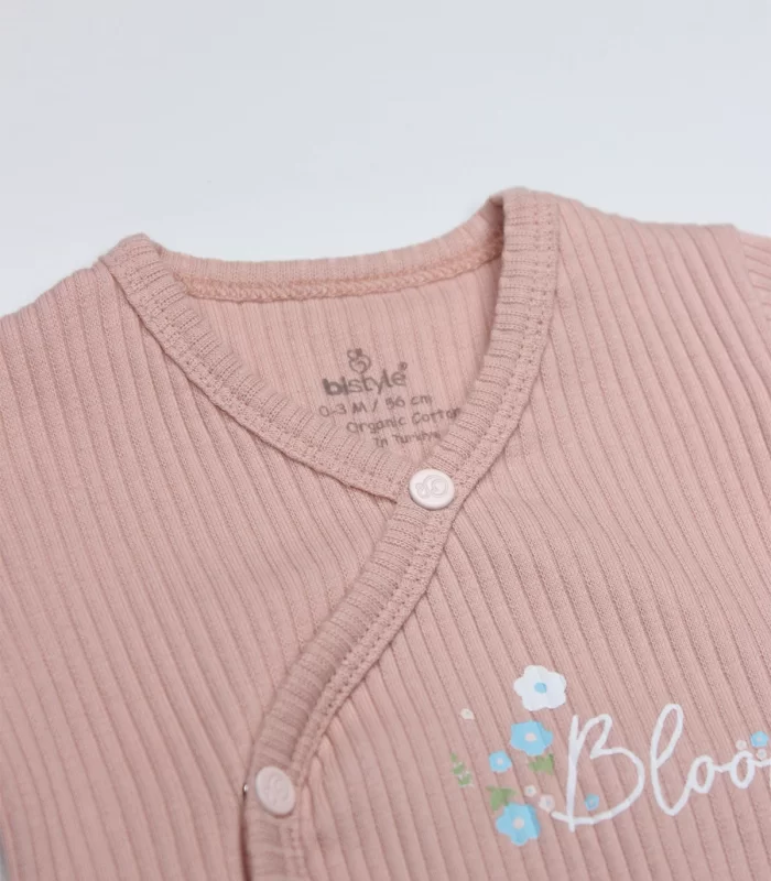 Bistyle Bloom Rose 2li Yarım Kol Badi 17119 Ekru Gül Kurusu
