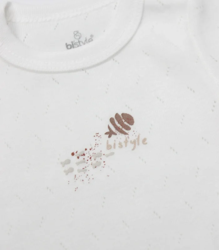 Bistyle Body Yarım Kol Ocean And Starfish 17182 Ekru