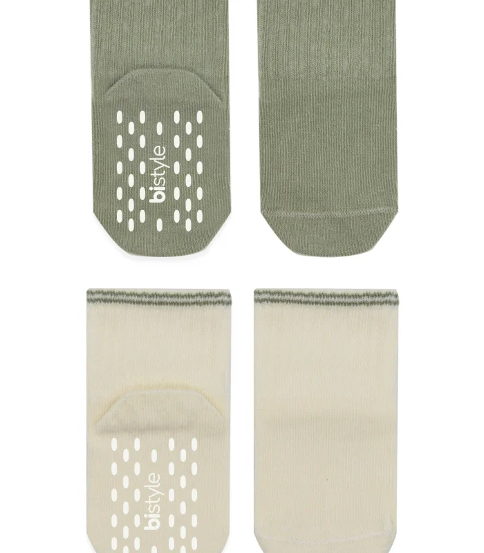 Bistyle Çemberli Basic Penye Kaymaz Soket Çorap 2li 10146 Nil