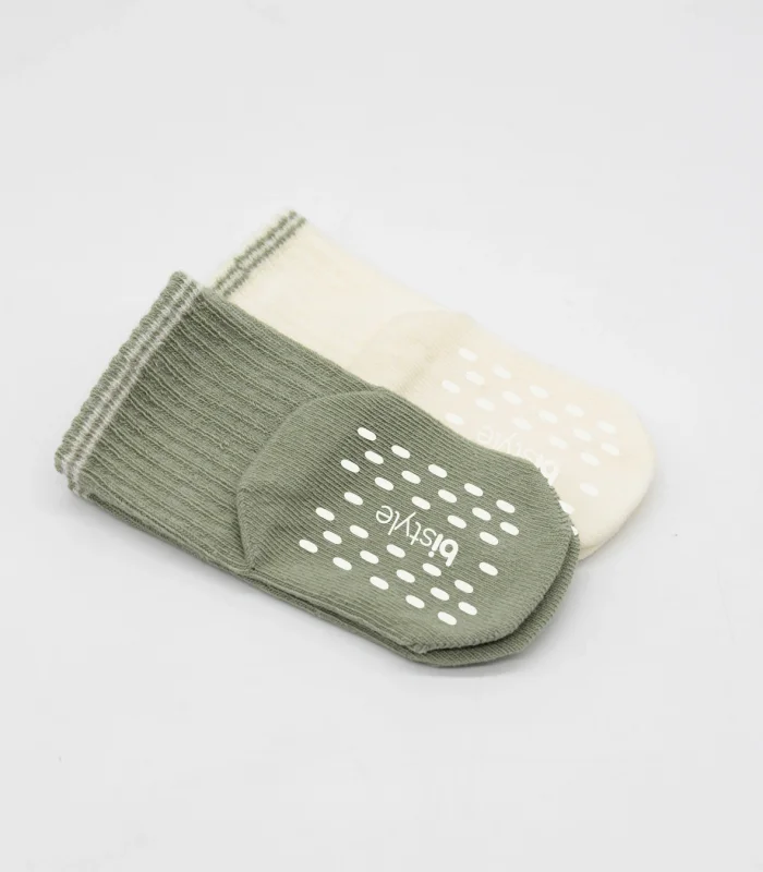 Bistyle Çemberli Basic Penye Kaymaz Soket Çorap 2li 10146 Nil