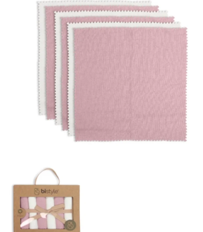 Bistyle Colours Kutulu 6lı Penye Mendil 20x20 90161 Ekru Gül Kurusu