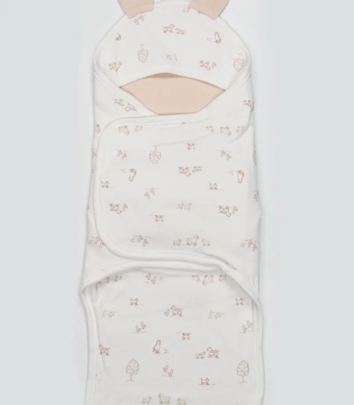 Bistyle Curly Lamb Bel Destekli Kundak 75111 Bej Mavi Ekru