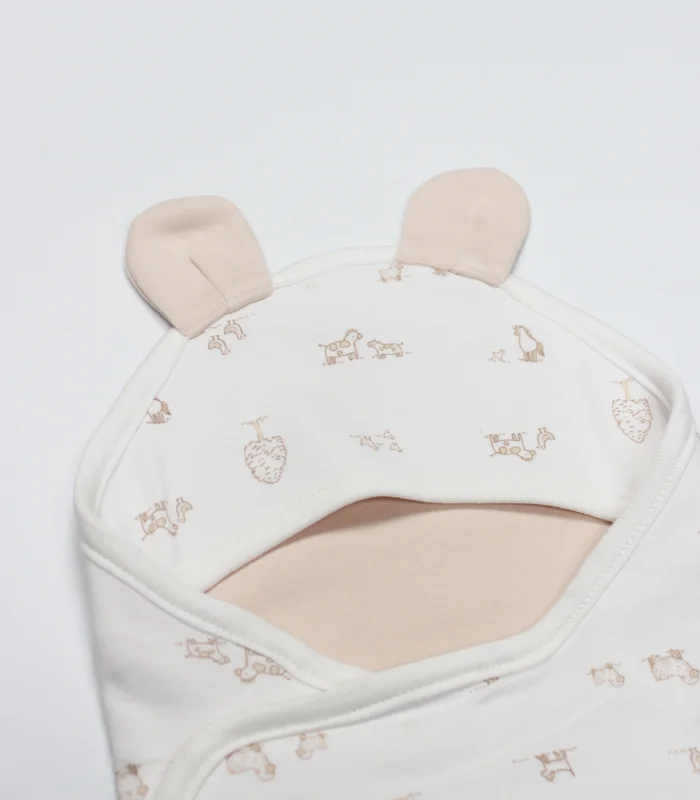 Bistyle Curly Lamb Bel Destekli Kundak 75111 Bej Mavi Ekru