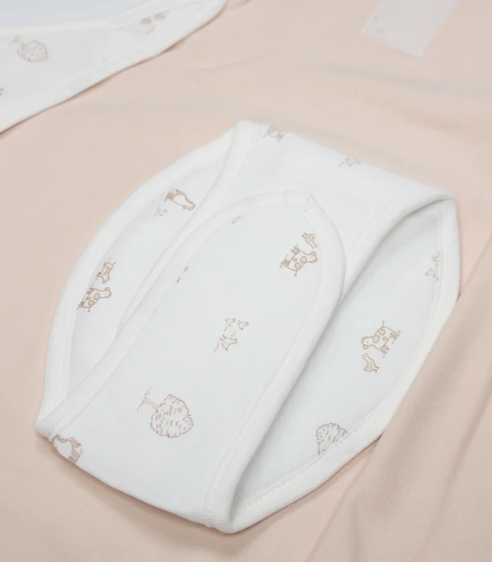 Bistyle Curly Lamb Bel Destekli Kundak 75111 Bej Mavi Ekru