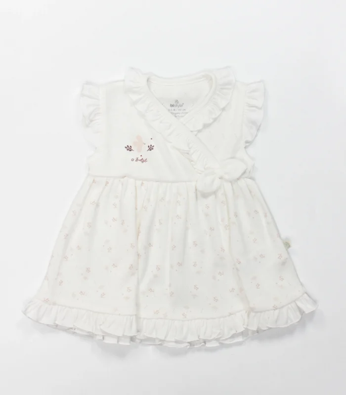 Bistyle Elbise Yarım Kol Morning Sun 21106 Ekru