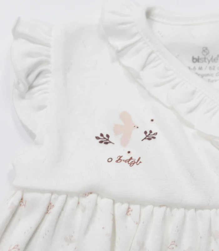 Bistyle Elbise Yarım Kol Morning Sun 21106 Ekru