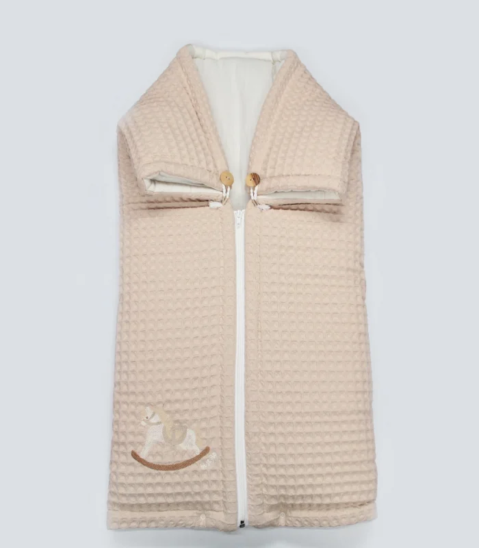 Bistyle Fermuarlı Natural Life Pike Battaniye Boy 70114 Bej