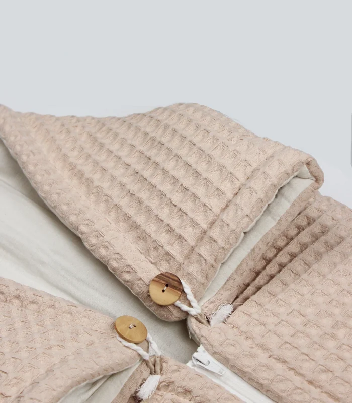 Bistyle Fermuarlı Natural Life Pike Battaniye Boy 70114 Bej