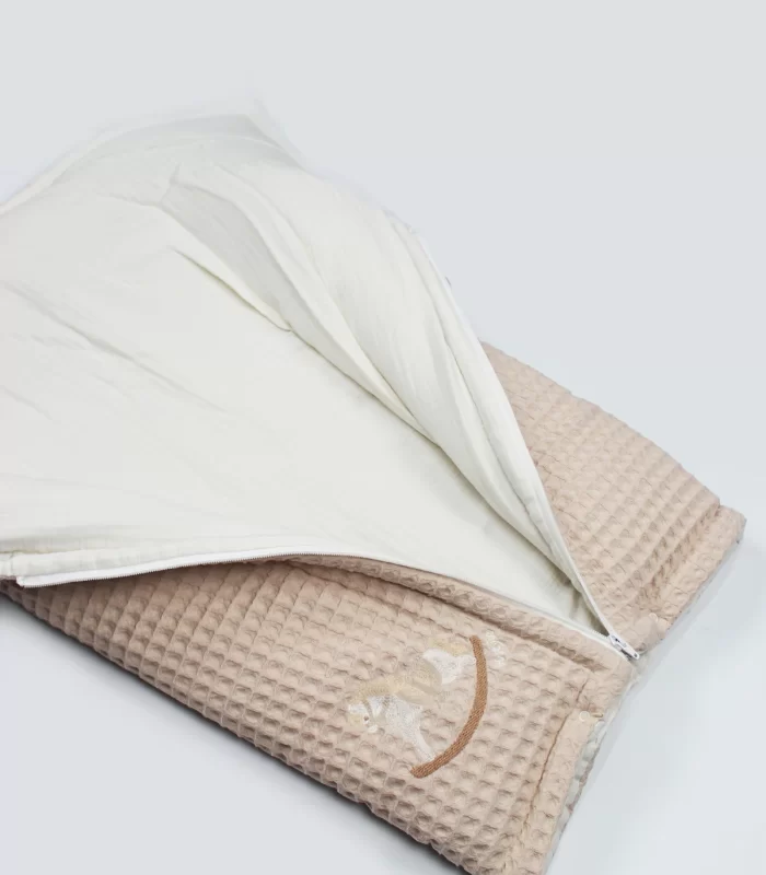 Bistyle Fermuarlı Natural Life Pike Battaniye Boy 70114 Bej