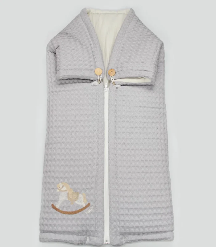 Bistyle Fermuarlı Natural Life Pike Battaniye Boy 70114 Gri
