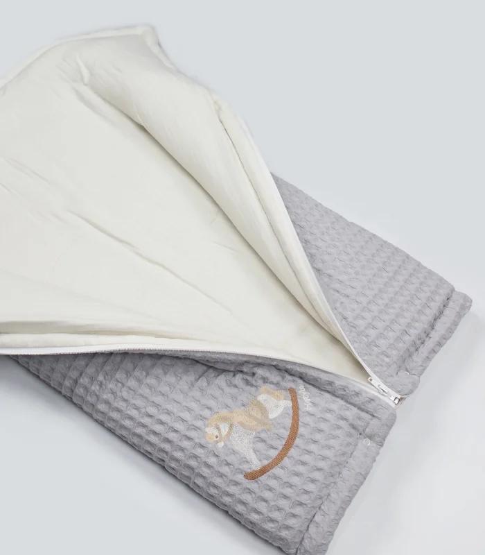 Bistyle Fermuarlı Natural Life Pike Battaniye Boy 70114 Gri