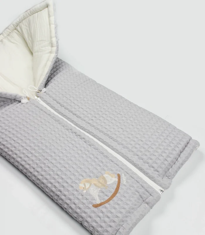Bistyle Fermuarlı Natural Life Pike Battaniye Boy 70114 Gri