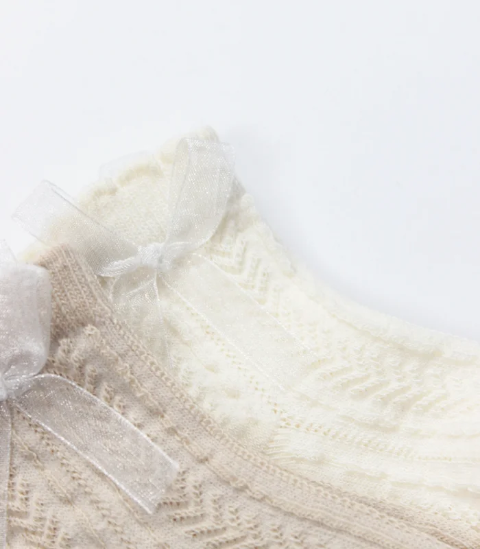 Bistyle Fiyonklu Penye Soket Çorap 2li 10149 Bej