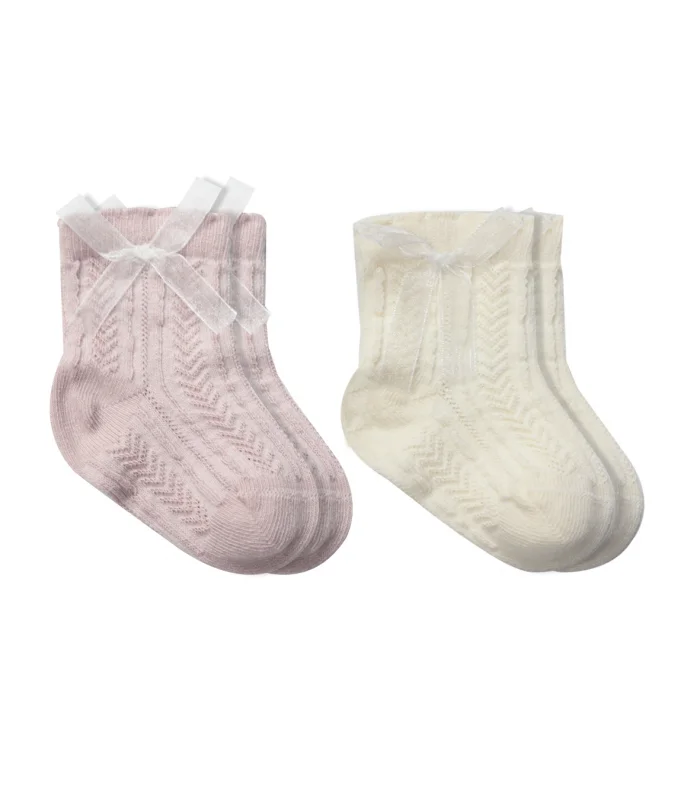 Bistyle Fiyonklu Penye Soket Çorap 2li 10149 Lila