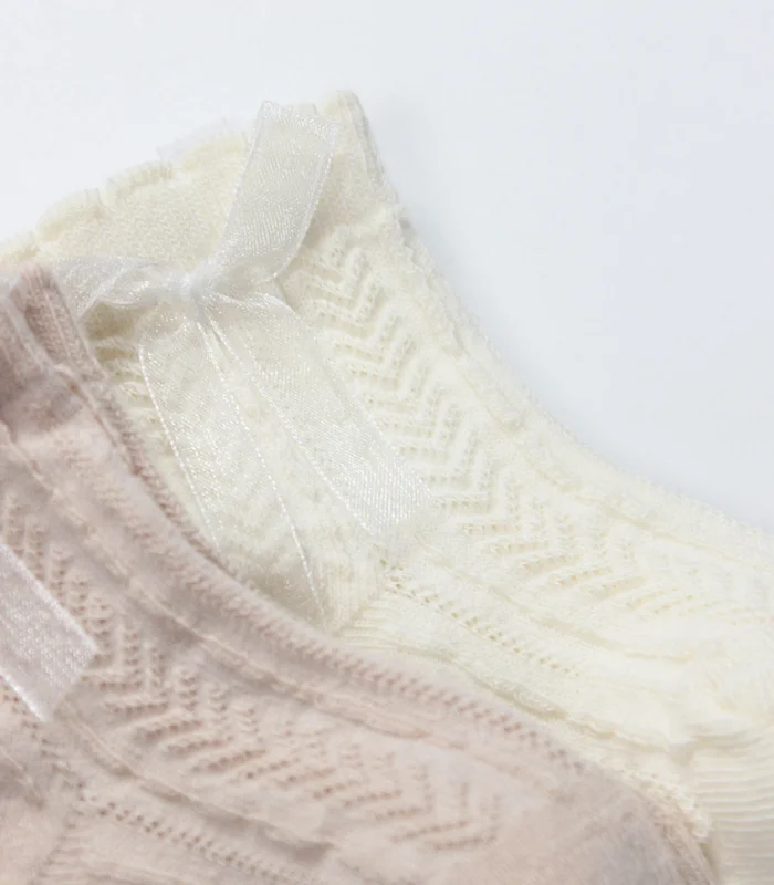 Bistyle Fiyonklu Penye Soket Çorap 2li 10149 Somon