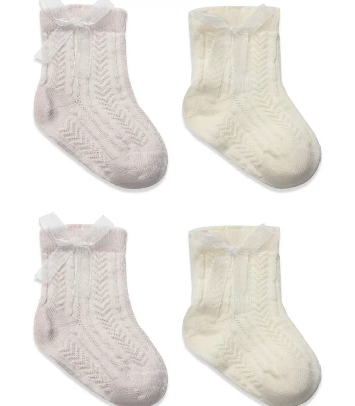 Bistyle Fiyonklu Penye Soket Çorap 2li 10149 Taş