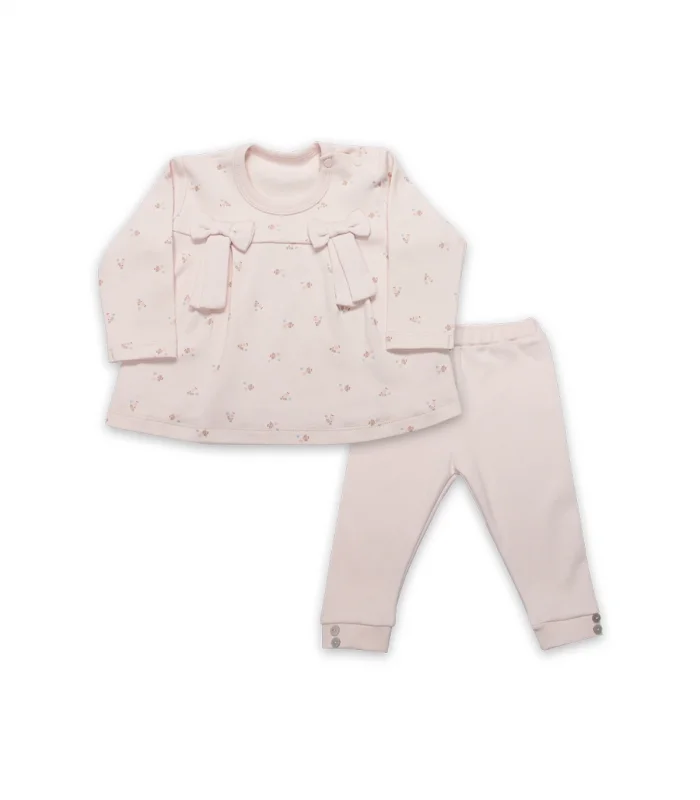 Bistyle Grow İn Love 2li Bebe Takım 14102 Pembe Ekru