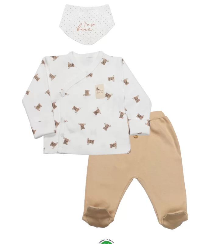 Bistyle I Am So Bear 3lü Takım 13103 Bej-ekru